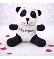 Seni Seviyorum Tişörtlü Sevimli Peluş Panda
