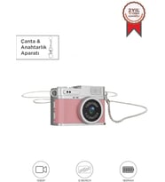 Mini Dijital Kamera Selfie Video Vlog Kamerası Mini Anahtarlık 1080P CMR35 Pembe