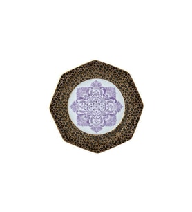 LAMEDORE TEA DELİGHT 17 CM PASTA TABAĞI İRİS PURPLE BLOOMİNG BAROQUE 1 ADET