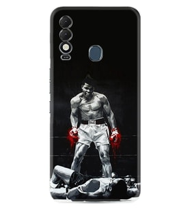 Spark 8T Kılıf Resimli Desenli Baskılı Silikon Muhammed Ali 1369
