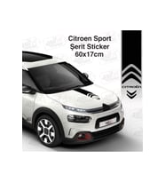 Citroen İçin Uyumlu Aksesuar Kaput Şerit Oto Sticker Siyah 60*15 Cm