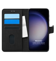 Microsonic Samsung Galaxy S23 Plus Kılıf Fabric Book Wallet Siyah (Siyah)