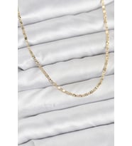 CM 14K Gold Renk Lazer İnce Zincirli Kadın Kolye 5886 - SSSSSS9792-6667