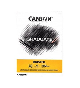 Canson Çizim Bloğu Graduate Cangrad Bristol 20 Yaprak A5 180 Gram (Beyaz)