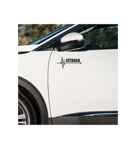 Citroen C6 kapı ayna altı için CİTROEN yazılı 2 adet sticker - atatürk sticker hediyeli