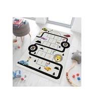 Rovigo Home Dijital Baskı Yıkanabilir Kaymaz Taban Çocuk Halısı RVG4088-SD726 (Gri)