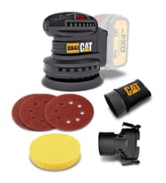 CAT DX43B 18Volt 125mm Kömürsüz Devir Ayarlı Profesyonel Eksantrik Zımpara (Akü Dahil Değildir)