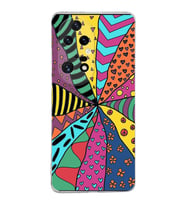 PrintiFy Huawei P50 Pro ile Uyumlu 1mm Slim Fit Retro Colors 4 Baskılı Şeffaf  Kılıf