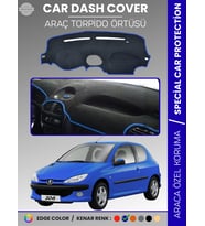 PEUGEOT 206 KÜÇÜK EKRAN (1998-2003) Torpido Örtüsü Ön Göğüs Torpido Koruma Birebir Uyum Kaymaz