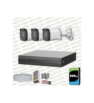 Provzen Dahua Full HD 3 Kameralı Güvenlik Kamerası + 500GB HDD