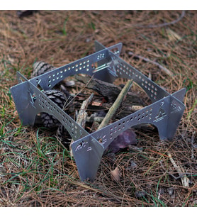 Kamp Ayısı® OttomanFire™ Bushcraft Jel Yakıtlı Osmanlı Ocağı  (Gri)