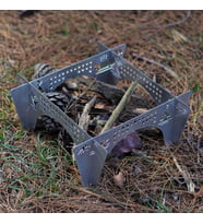 Kamp Ayısı® OttomanFire™ Bushcraft Jel Yakıtlı Osmanlı Ocağı  (Gri)