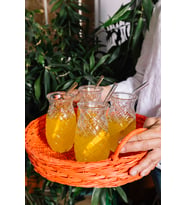 Ananaslı Kokteyl Seti (Nar Çiçeği)