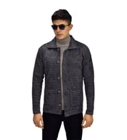 Erkek Spor Düğmeli Hırka R6380 BGL-ST03173 (Antrasit)