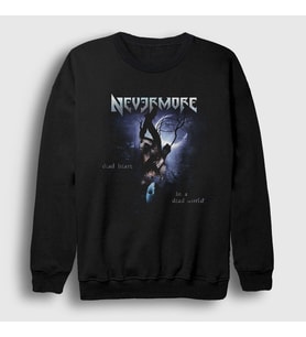 Presmono Unisex Siyah Dead Nevermore Sweatshirt 167781tt