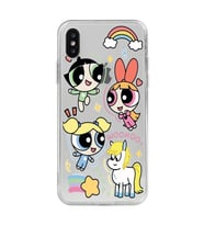 Iphone X / Xs Uyumlu Powerpuff Girls Desenli Şeffaf Telefon Kılıfı