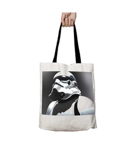 Siyah Kulplu Star Wars Foto Yıkanabilir Okul Omuz Çanta