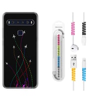 TCL 10L 10 Plus 10SE 20E 20SE 30SE L7 Kılıf Kablo Koruma Spiral Silikon Line Planet 1736