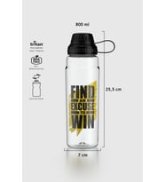 Renga Ege Just Live Desen 800 ml Tritan Matara 912069 Fuşya (Siyah)