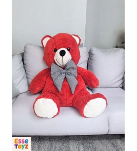 80 cm Kiremit Rengi Oturan Peluş Ayı – Yumuşacık Uyku Arkadaşı Sevimli Hediye Ayıcık