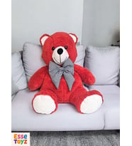 80 cm Kiremit Rengi Oturan Peluş Ayı – Yumuşacık Uyku Arkadaşı Sevimli Hediye Ayıcık