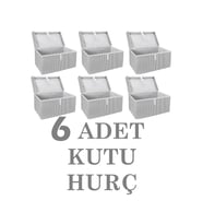 6 Adet Maxi Boy Kapaklı Kutu Hurç, Çok Amaçlı Saklama Çözümü