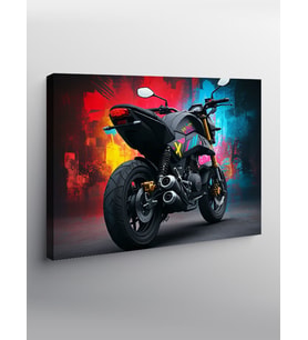 Kanvas Tablo Siyah Spor Motosiklet