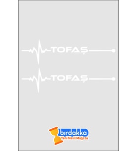 Tofaş Nabız Sticker Beyaz 30*8 Cm
