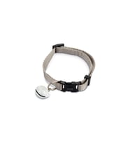 Beeztees Kedi Boyun Tasması, Zilli, Açık Gri, 20-30cm