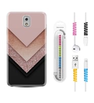 Samsung Note 3 4 5 8 9 20 Ultra 10 Lite Kılıf Kablo Koruma Spiral Silikon Great Marble 1405