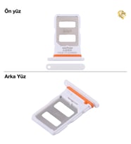 Xiaomi Mi 13 Pro Uyumlu Sim İç Yuvası Çiftli Beyaz Sim Kart Tepsisi Sim Kızağı Sim Çekmecesi