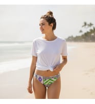 Kadın Plaj Giyim Desenli Bikini Alt BB2579