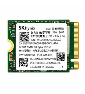 SKhynix BC901 512GB M.2 2230 NVMe Gen4x4 SSD HFS512GEJ3X108N
