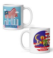Malezya Kupa Bardak 2 Adet Seyahat Hatıra Malaysia Mug (Karışık)