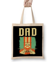 Retro Airplane Pilot Dad Plane Aviation Father Bez Çanta Uzun Saplı