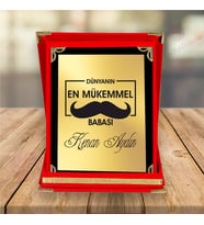 Babalar Gününe Özel Fotoğraf Baskılı Plaket, İsme Özel Plaket, Babalar Günü Plaketi