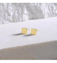 14 Ayar Altın Kare Küpe 1,00 gr