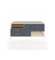 Kronos Konsol 2 Raflı 7 Çekmeceli  220x59x99 Aytaşı-Çam/Antrasit