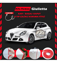 Alfa Romeo Giulietta Oto Araç Kapı Koruma Fitili 5metre Parlak Kırmızı Renk