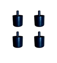 Silindir Plastik Ayak Geçmeli Pimli - 50MM - Siyah 12MM HKS278 - 4 Adet
