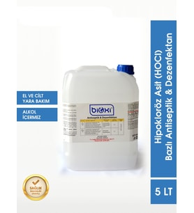 Bioxi® 5 LT Antiseptik & Dezenfektan  HOCl Bazlı (Hipokloröz Asit)  El, Cilt ve Yara Bakımı