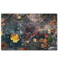 Cakapuzzle Sonbahar Yaprakları ve Yağmur Damlaları Puzzle Yapboz MDF (Ahşap) (120 Parça)