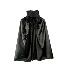Siyah Renk Yakalı Halloween Pelerini 90 cm (5343)