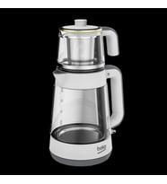 Beko CM 5964 Floral Beyaz 1900 W Cam Demlikli Çay Makinesi