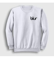 Presmono Unisex Beyaz Logo Blur Sweatshirt 453773tt (Beyaz)