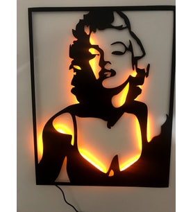 Marilyn Monroe Led Işıklı Tablo