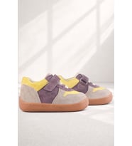 Rakerplus Bob Hakiki Deri Vizon Sarı Barefoot Cırtlı Lastikli Bebek Sneaker Ayakkabı