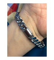 10mm Gurmet Model Çelik Beyaz Renk Sevgiliye Eşe Babaya Hediye Çelik Bileklik