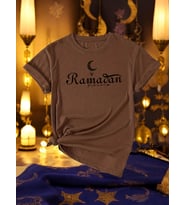 Ramadan Kareem Baskılı Tasarım Tshirt (Kahverengi)
