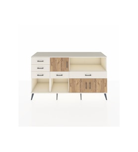 Hyperion Konsol 2 Raflı 5 Çekmeceli 3 Kapaklı 176x44x99 Aytaşı-Çam/Aytaşı